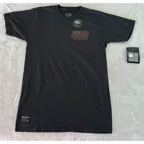 Howitzer Valhalla Graphic T-Shirt Black Short Sleeve Mens S 100% Cotton Patrioti - Picture 1 of 6